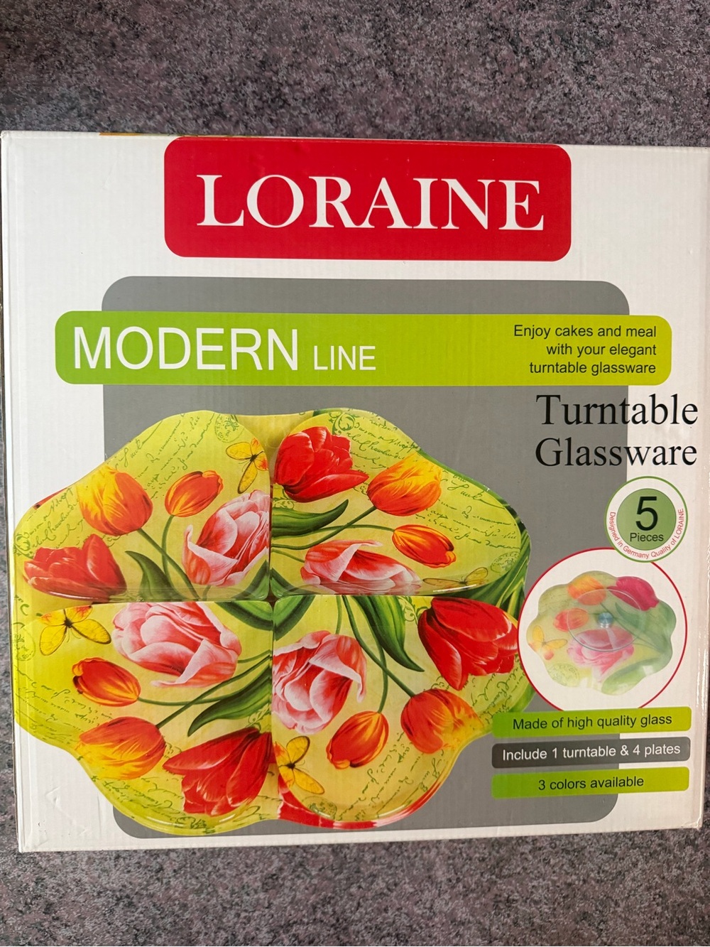 Loraine Modern Line Turntable Glassware